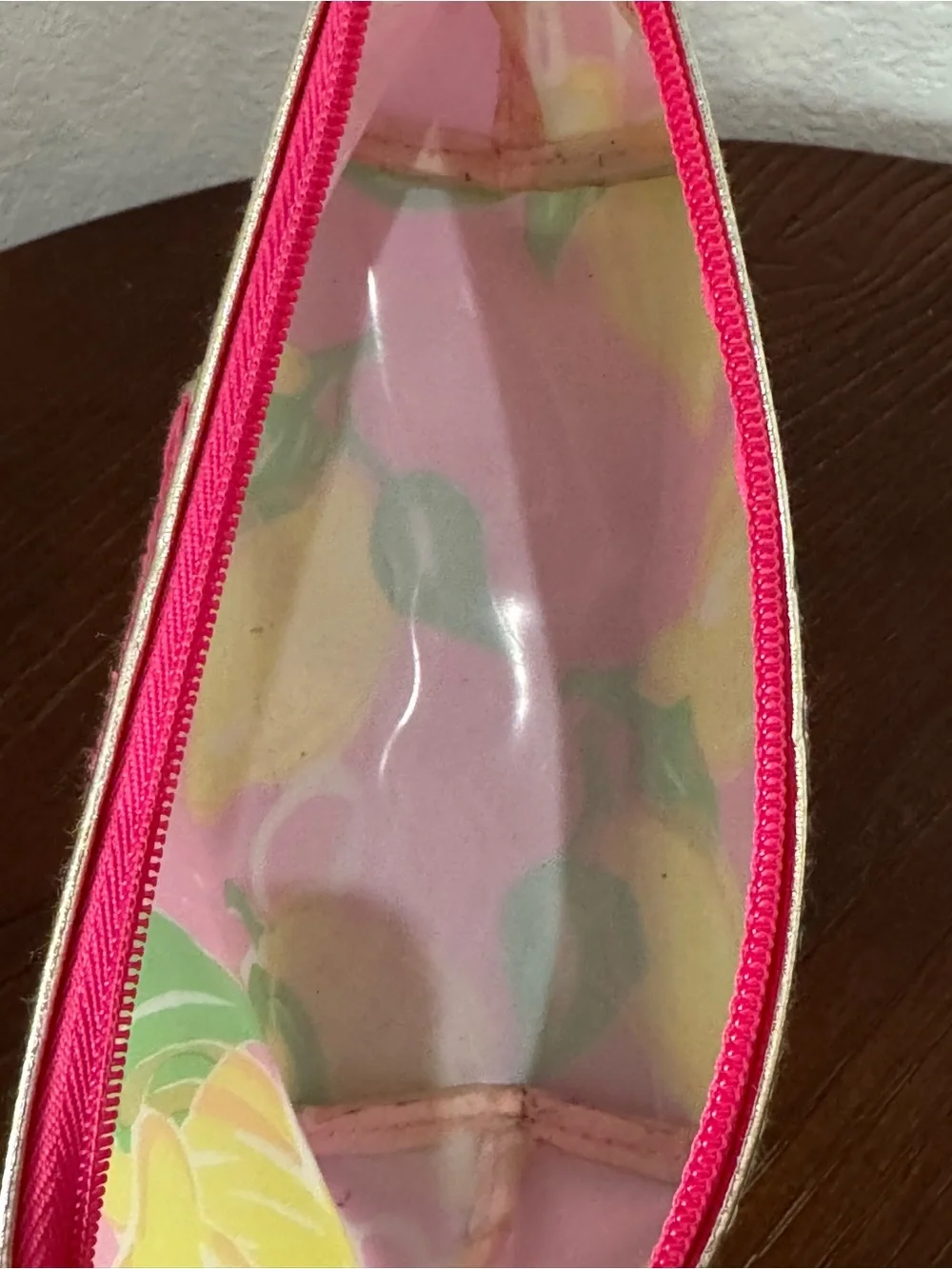 Lilly Pulitzer Estée Lauder Pink & Yellow Lemon Makeup Bag Pouch